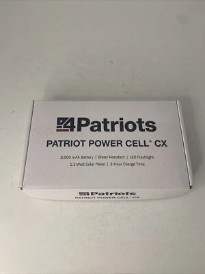 Celda de energía solar 4Patriots Patriot CX 8000 mAh de iones de litio portátil ¡Nueva en caja! Foto 1 de 4
