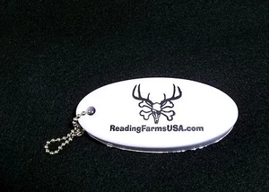 ReadingFarmsUSA.com WHITE Boat boating floating key chain marine float keychain - Imagen 1 de 2