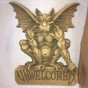 Vintage toskanischer Steindrache Wasserspeier Teufel Satan Skulptur unwillkommene Statue - Bild 1 von 7