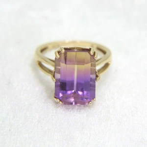 9ct Gold Ametrine Ring Size 5 3/4 - L - Picture 1 of 4