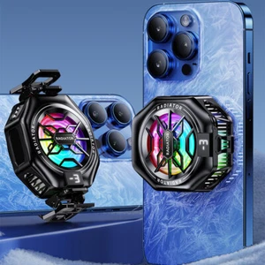 2 in 1 Magnetic/Back-clip Refrigeration Fan 3 Gear Adjustable for Android iPhone - Zdjęcie 1 z 8