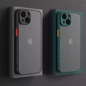 Shockproof Matte Case For iPhone 13 12 11 Pro Max XR XS X 7 8 Plus SE Bumper cle - Picture 1 of 17