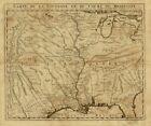 1717 Map | Louisiana | Mississippi River Valley | United States | Carte de la Lo