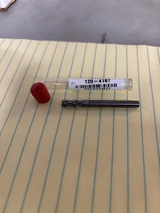 3/16" 4 FLUTE SOLID CARBIDE END MILL HTC #120-4187 5/8" FLUTE X 2" OVERALL -c145 - Picture 1 of 5