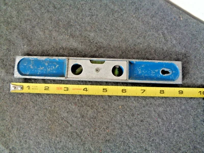 Vintage Aluminum Torpedo Level  9" w/ 3 Vials - Japan - Image 1 of 4