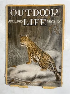 Outdoor Life: April, 1915, Cover Art by Karl Plath, Vol. 35, No. 4 - Picture 1 of 12