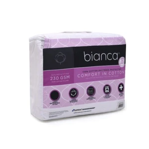 100% Cotton Natural Quilted Mattress Protector by Bianca - Picture 1 of 3