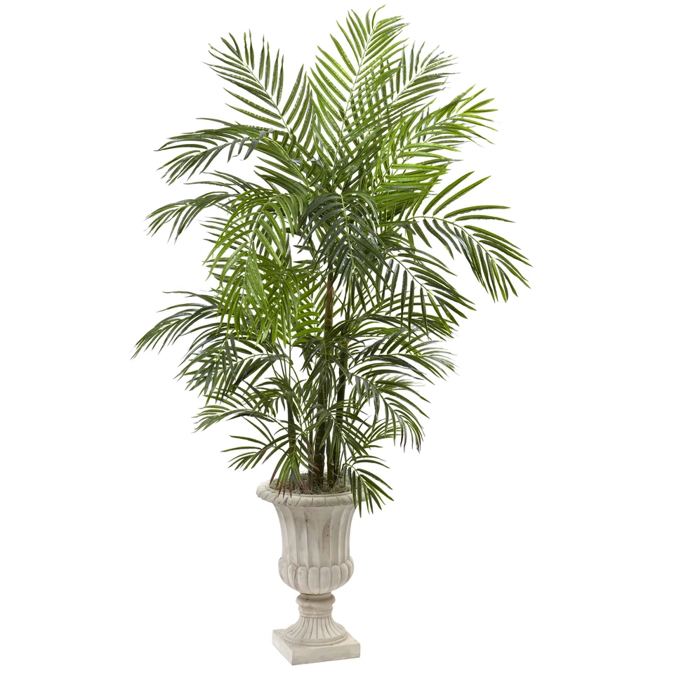 Nearly Natural 6’ Areca Palm Artificial Tree in Urn UV Resistant Home Garden - Image 1 of 1