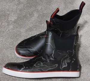 New! Huk Rogue Wave Pull On Fishing Boots Men's 13 Hannibal & Red - Picture 1 of 8