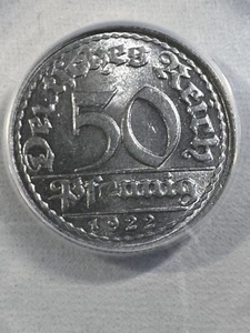 1922-D Germany 50 Pfennig Graded MS 61 by ANACS - Picture 1 of 8