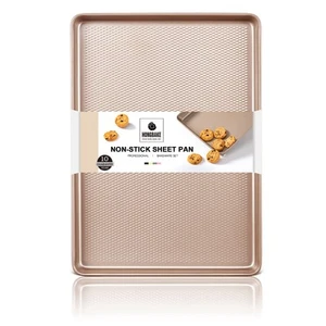 Jelly Roll Pan 15x10 - Commercial Cookie Sheets for Baking with Diamond Textu... - Picture 1 of 7