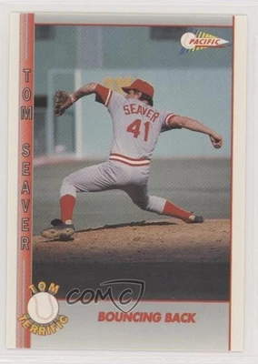Pacific Tom Seaver 1992 Tom Terrific Tom Seaver rebotando #42 patio Foto 1 de 2
