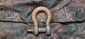 KREIS M (?) 8-1/2 Tonnen Takelage Gabelkopf Schäkel 7/8 Zoll Stift. Schön! Keine Gebrauchsspuren. - Bild 1 von 3
