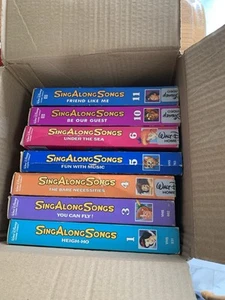Vintage Media VHS Disney Sing-Along Songs Lot Disneyland - Picture 1 of 2