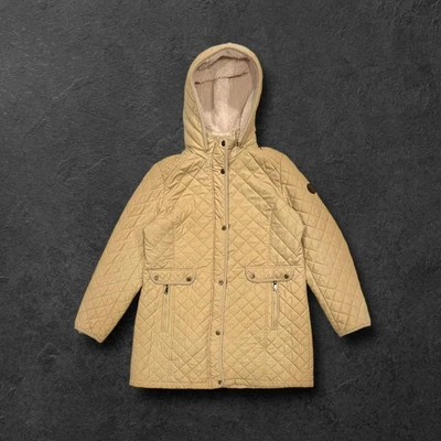 Chaqueta/abrigo Parka Lauren Ralph Lauren Tostado Acolchado Forrado Sherpa Con Capucha Foto 1 de 4