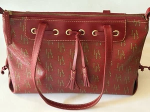 Dooney & Bourke Large Tassle Zip Top Deep Red Handbag - NEW - Picture 1 of 10