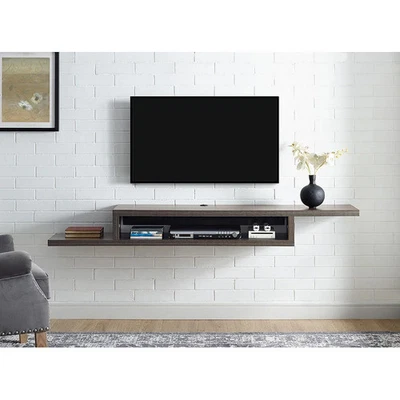 Asymmetrical Wall Mounted TV Console Entertainment Center - Image 1 of 4