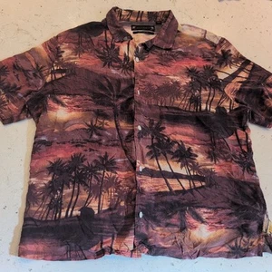 ALL SAINTS RED "SUNBEAM" RELAXED FIT FLORAL S/S SHIRT TOP - LARGE - Picture 1 of 12