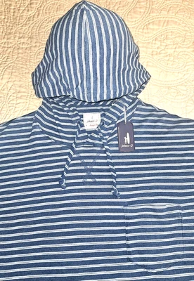 NUEVO JOHNNIE-O, HOMBRE *L/XL, JERSEY DE ALGODÓN A RAYAS ZEUS💙SUDADERA CON CAPUCHA, PRECIO DE VENTA SUGERIDO POR EL FABRICANTE $189.00! Foto 1 de 4