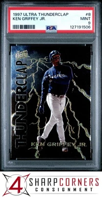 Ultra Thunderclap #8 1997 Ken Griffey Jr. Mariners Hof Pop 6 PSA 9 Foto 1 de 3
