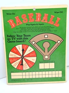 Whitehall 1974. Juego de mesa de béisbol Write On Wipe Off y sigue a tu equipo en la televisión - Imagen 1 de 4
