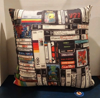 Society6 80S/90s Culture Pillow Cover Only. Celebrate The GEN X Retro Vibe 15” - Image 1 of 4