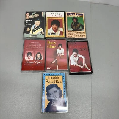 Patsy Cline 7 Cassette Lot. Heartaches Best Of, Golden Hits, Greatest Hits. - Image 1 of 4