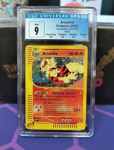 CGC 9 Arcanine H2/H32 Aquapolis E Series Holo Rare Graded Pokemon Card