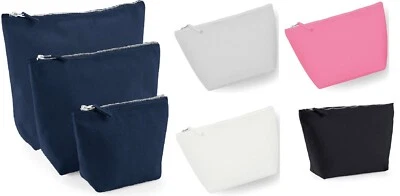 WESTFORD MILL Einfache Schminktasche LEINWAND ZUBEHÖRBEUTEL Waschlaschtasche Geschenk Schmucktasche mit Reißverschluss