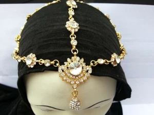 STIRNSCHMUCK KOPFSCHMUCK SCHMUCK GOLD BINDI INDISCHER STIRNSCHMUCK Indisch neu - Bild 1 von 1