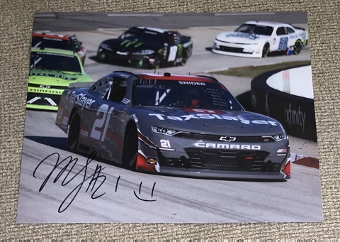 Myatt Snider Signed 8x10 Photo TaxSlayer Car On The Track NASCAR Auto COA Cover