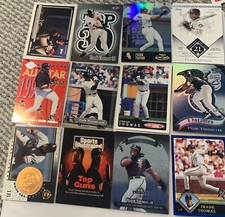 (12) Frank Thomas Baseball Cards - Excellent Condition