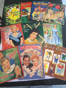 Vintage 1950's Coloring Book Lot I LOVE LUCY Doris Day Elizabeth Taylor Margie