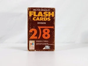 Milton Bradley Matemáticas División de Tarjetas Flash - Grados 3-6 1975 De Colección Homeschool - Imagen 1 de 6