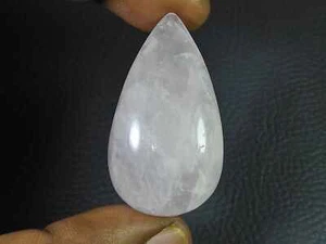 Piedra preciosa cabujón cristal curativo pera cuarzo rosa natural 23X42X11MM - Imagen 1 de 7