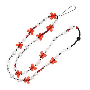 Pearl Butterfly Łańcuszek mobilny Zawieszka na telefon do zawieszenia telefonu - Zdjęcie 1 z 12