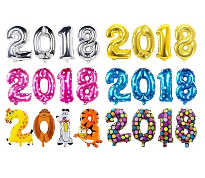 2018 Gold Aluminum Foil Balloon New Year Letter Events Festive Party Gift UK New - Image 1 of 3