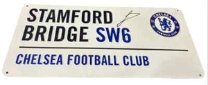 Letrero de calle firmado por el futbolista holandés Ruud Gullit Chelsea FC Stamford Bridge + certificado de autenticidad - Imagen 1 de 2