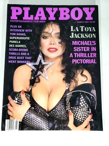 Playboy March 1989 La Toya Jackson  ,  Michael's Sister in A Thriller Pictorial - Picture 1 of 4