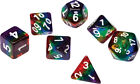 Dice And Gaming Accessories Polyhedral Rpg Sets Rpg Dice Set (7): Rainbow Trans