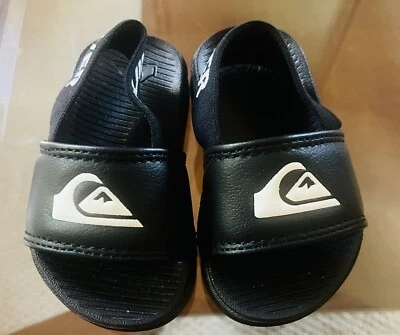Quiksilver Baby Black Logo Waterproof Sandals New Size 4 - Image 1 of 3