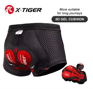 X-TIGER Men's Cycling Underwear Shorts 5D Gel Pad Breathable - Picture 1 of 11