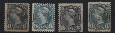 Canada  used #44 8c  SHADES   LARGE QUEEN ISSUES  1889-1897 - Image 1 of 2