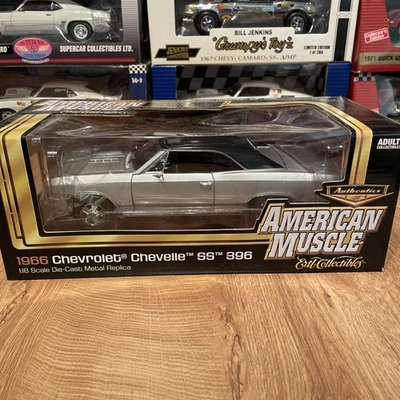 Chevrolet Chevelle SS 396 1966 American Muscle 1/18 plateado dos tonos/500 Foto 1 de 4