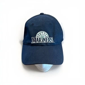 Henry Aaron Pepsi Cola Navy Embroidered MLB Seattle Mariners Strapback Hat Cap - Picture 1 of 9