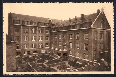 CPA Leeuw-Saint-Pierre, Institut St. Antoine de Padoue, Vue sur la terrasse  - Photo 1/2