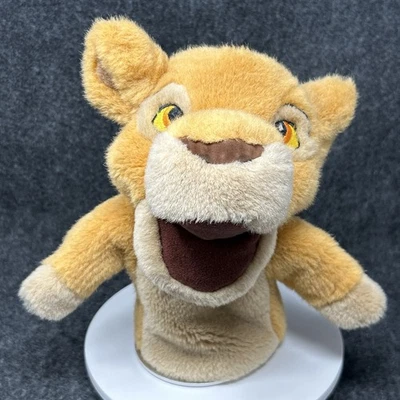 Antiguo juguete de peluche de muñeco de mano Disney Rey León Simba Foto 1 de 4