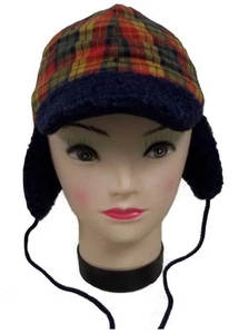PLAID STYLE TODDLER FURRY TROOPER WINTER AVIATOR HAT kids cute winter cap A37o - Picture 1 of 1
