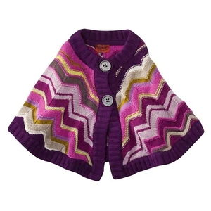 Missoni for Target Girls' Poncho Sweater Crew Sleeveless 2-Button S M L NWT $40! - Picture 1 of 1