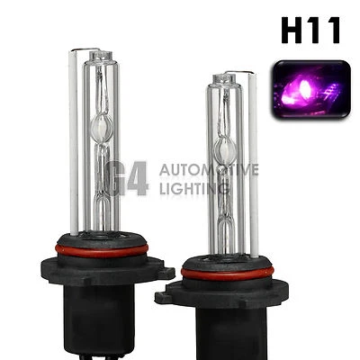 2X NEW HID XENON H11 Headlight/Fog Light HID Bulbs AC 35W 12000K Pink Purple - Image 1 of 4